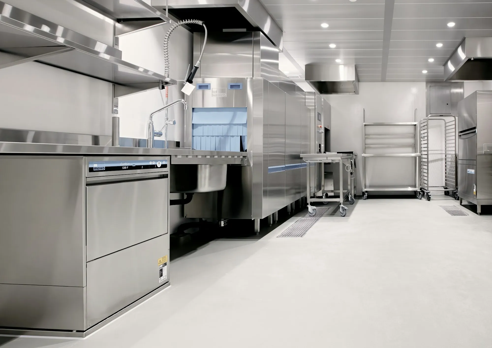 Commercial Water Filtration in Newport Beach Commercial kitchen with stainless steel equipment
