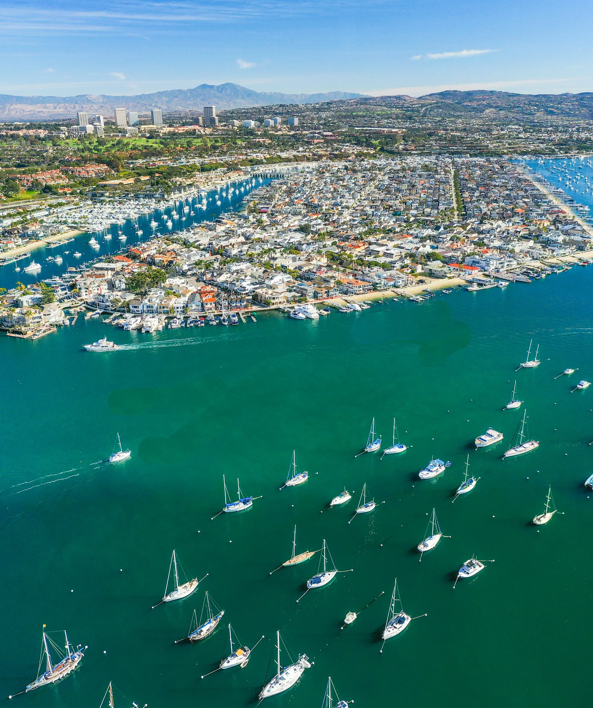 Water Filtration in Newport Beach & Surrounding Areas Harbor with boats and waterfront homes